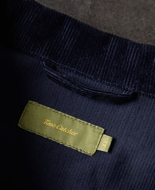 1940s French Indigo Corduroy Chore Coat