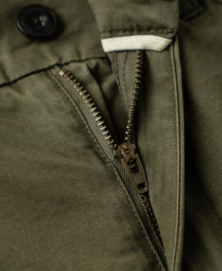 ykk zipper fly of Vintage Washed Tapered 5-Pocket Pants