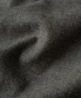 Dark gray brushed cotton flannel fabric texture close-up