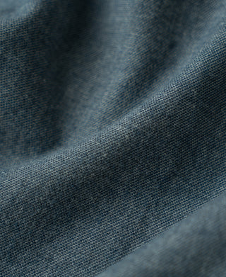 Royal blue brushed cotton flannel fabric texture close-up