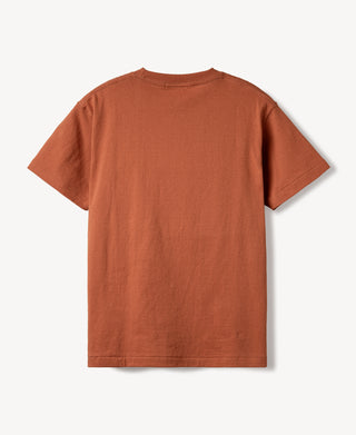 Back View of Regular Fit Heavyweight Tubular Jersey T-Shirt in Orange