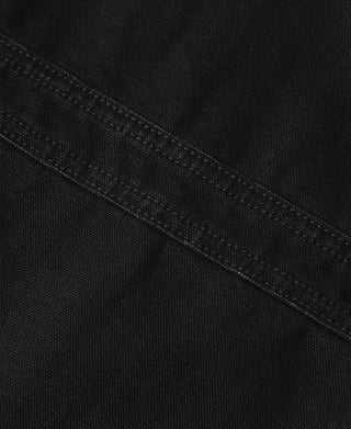 Detailed stitching on the Black A-2 Moleskin Bomber Jacket highlighting durable workwear craftsmanship
