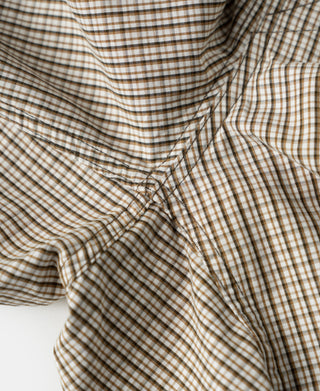 Clean hem stitching detail on lightweight cotton striped boxer shorts