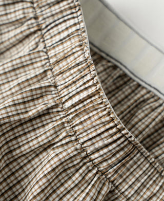 Inner waistband detail showing soft cotton finishing and construction