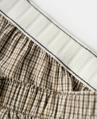 Functional pocket detail with clean stitching on vintage style boxer shorts