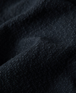 Close up of the soft looped interior texture of the heavyweight cotton fabric