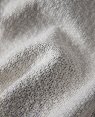 Close up of the soft looped interior of the heavyweight cotton fabric