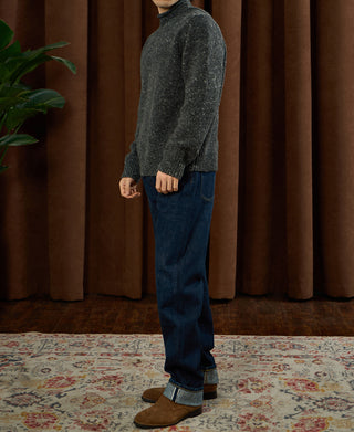 Roll Neck Pure Wool Fisherman Sweater