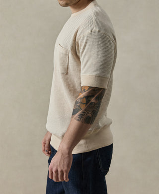 Honeycomb Waffle Knit T-Shirt