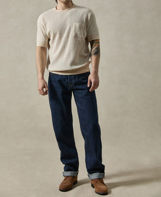 Honeycomb Waffle Knit Henley T-shirt