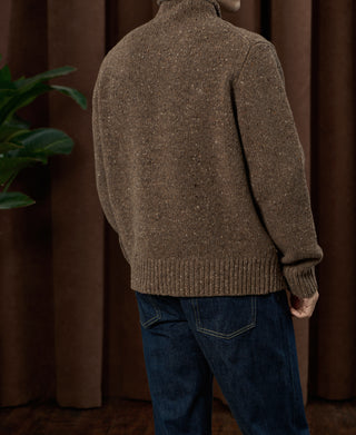 Roll Neck Pure Wool Fisherman Sweater