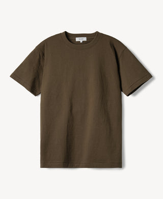 Regular Fit Heavyweight Tubular Jersey T-Shirt in Brown
