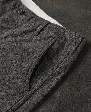 angled pocket of Black Chambray Work Pants