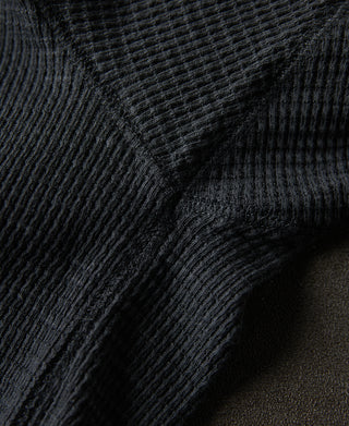 armpit seam detail of Honeycomb Waffle Knit T-Shirt