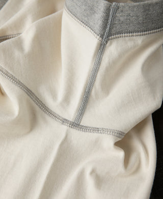 armpit stitching of Heavyweight Cotton Tubular Short-Sleeve Henley Shirt