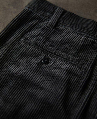 back buttoned pocket of 1960s Double Pleated Corduroy Trousers