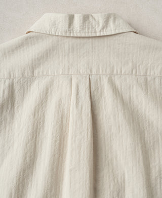Back Collar Detail of Italian Collar Salt-Shrunk Shirt