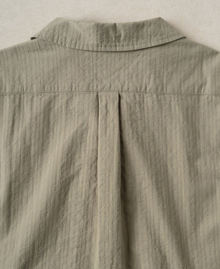 Back Collar Detail of Italian Collar Salt-Shrunk Shirt