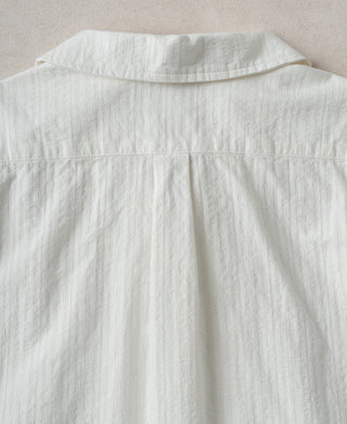 Back Collar Detail of Italian Collar Salt-Shrunk Shirt