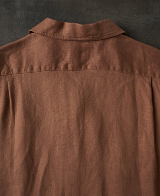 back detail of 1950s Italian Collar Linen Shirt