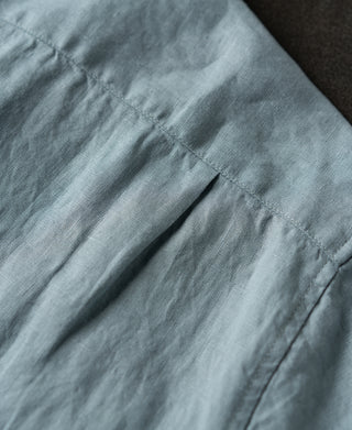 back detail of 1950s Italian Collar Linen Short Sleeve Shirt