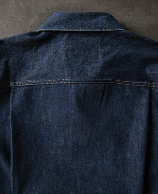 back detail of 1950s Type 2 Selvedge Denim Jacket