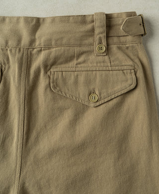Back Detail of British Army Cotton-Linen Gurkha Shorts