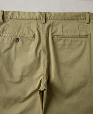 back detail of Casual Stretch Cotton-Blend Tapered Pants in Khaki
