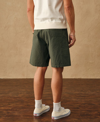 back detail of Duck Canvas Carpenter Cargo Shorts