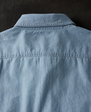 back detail of Military Wash Chambray Workshirt