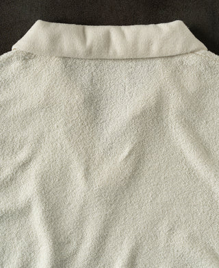 back detail of Silk and Cotton-Blend Terry Cloth Polo Shirt