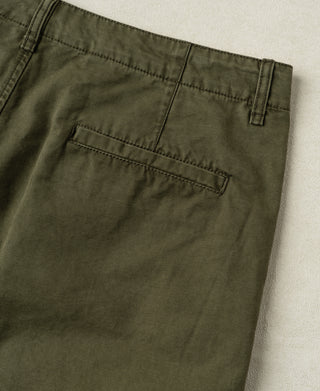 back pocket of 1930s Washed Officer Chino Shorts