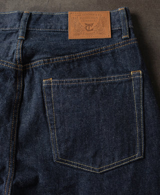 back pocket of 1955 Classic Biker Selvedge Denim Jeans