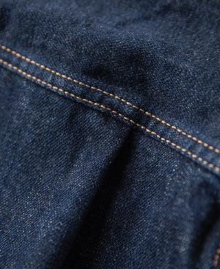back stitching of 1950s Type 2 Selvedge Denim Jacket