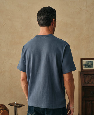 back view of 1900s Heavyweight Cotton Jersey Boxy T-Shirt