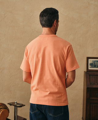 back view of 1900s Heavyweight Cotton Jersey Boxy T-Shirt