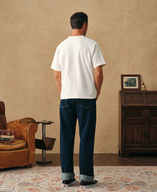 back view of 1900s Heavyweight Cotton Jersey Boxy T-Shirt