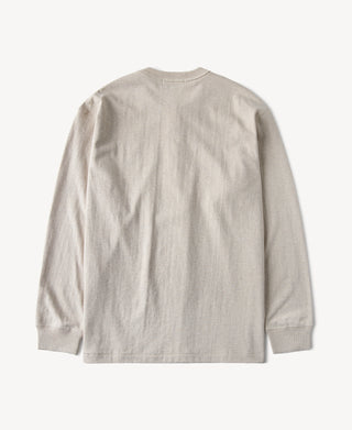 back view of 1930s Loopwheel Cotton Henley Shirt