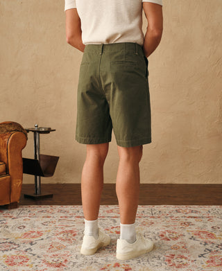 back view of 1930s Washed Officer Chino Shorts