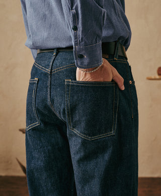 back view of 1966 Selvedge Denim Jeans