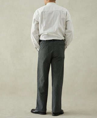 back view of Black Chambray Work Pants
