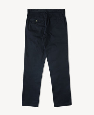 back view of Casual Stretch Cotton-Blend Tapered Pants in Navy