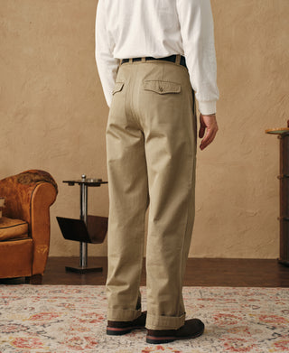 back view of French Army M-1952 Chino Trousers