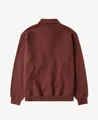 back view of Heavyweight Quarter-Zip Collar Sweatshirt