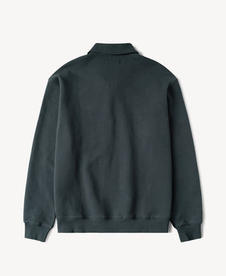 back view of Heavyweight Quarter-Zip Collar Sweatshirt