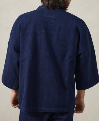 back view of Indigo Sashiko Kendo Jacket