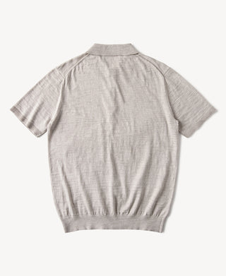 back view of Lightweight Slub Cotton Knit Polo