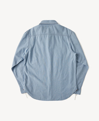 back view of Military Wash Chambray Workshirt