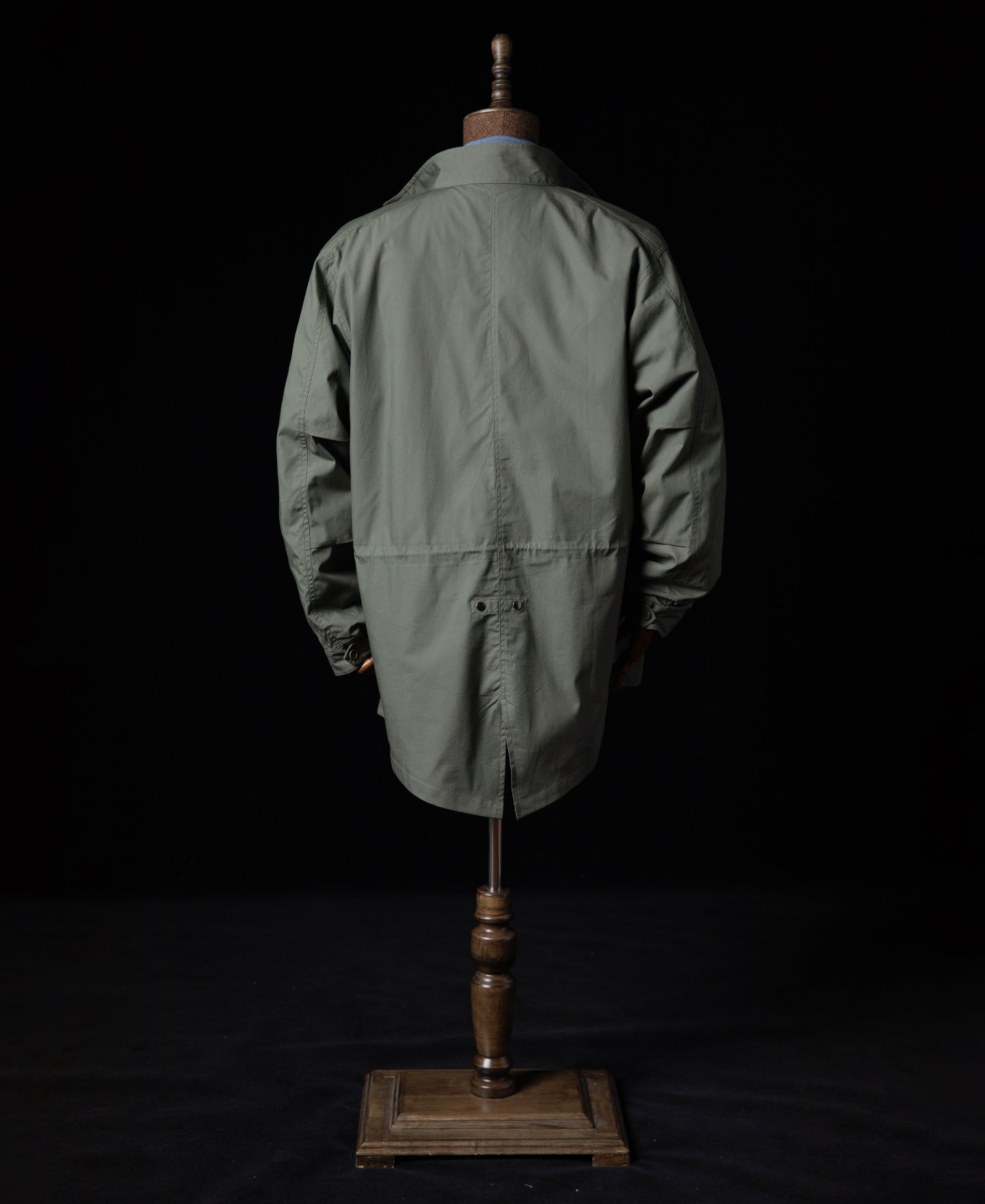 M-65 Salt Shrinkage Cotton Poplin Short Parka - Olive | Time