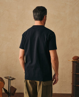 back view of Regular Fit Heavyweight Tubular Jersey T-Shirt